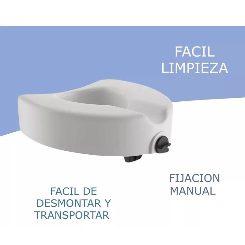 ALZA BAÑO BLANCO 15 CM SIN MANILLAS FIJACION CON 2 ABRAZADERAS MODELO 710C - 5