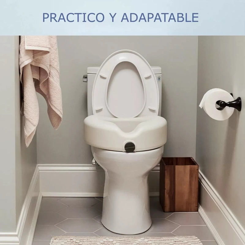 ALZA BAÑO BLANCO 15 CM SIN MANILLAS FIJACION CON 2 ABRAZADERAS MODELO 710C - 6