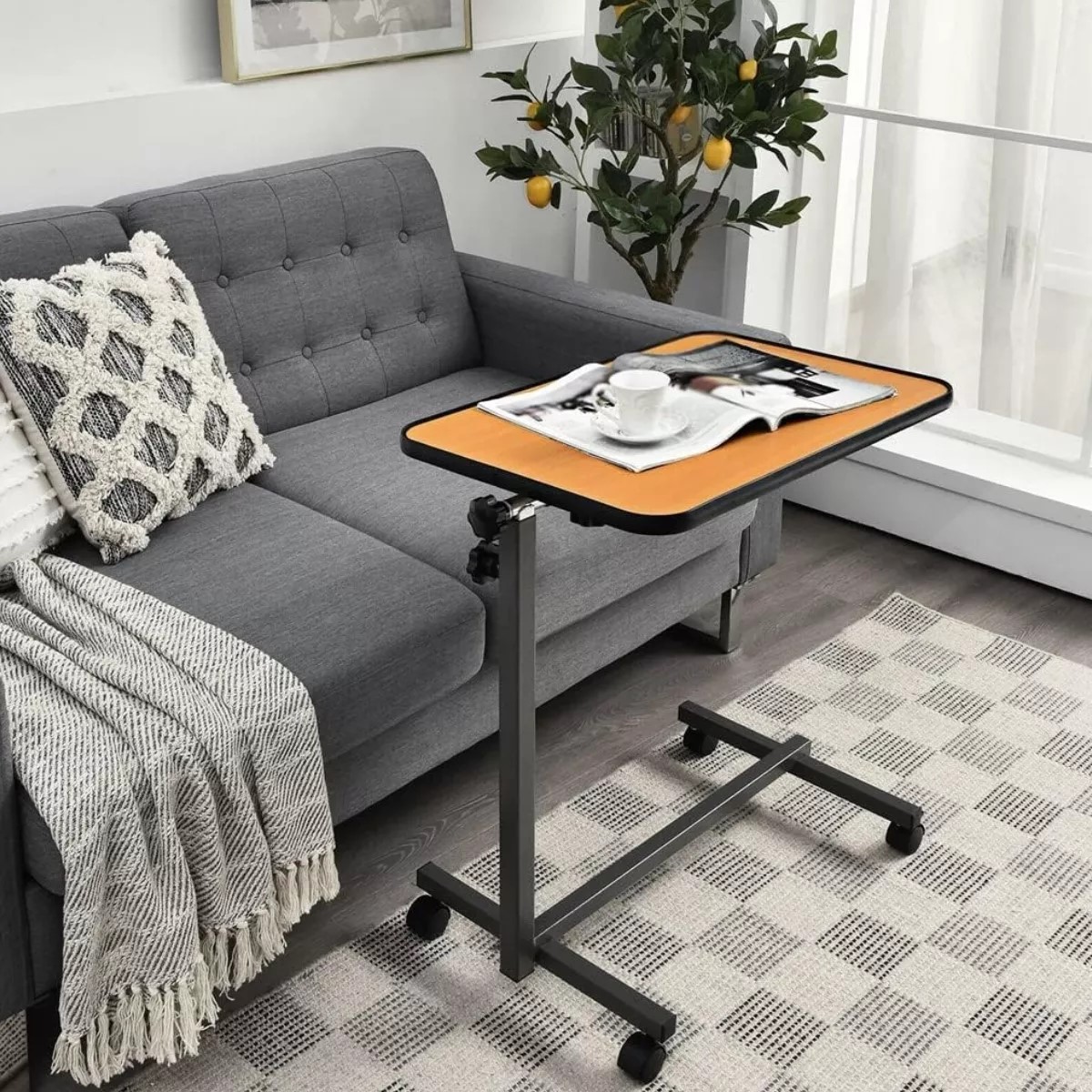 MESA RECLINABLE LATERAL 1101A HOSPITALARIO CAMA ALTURA AJUSTABLE - 5