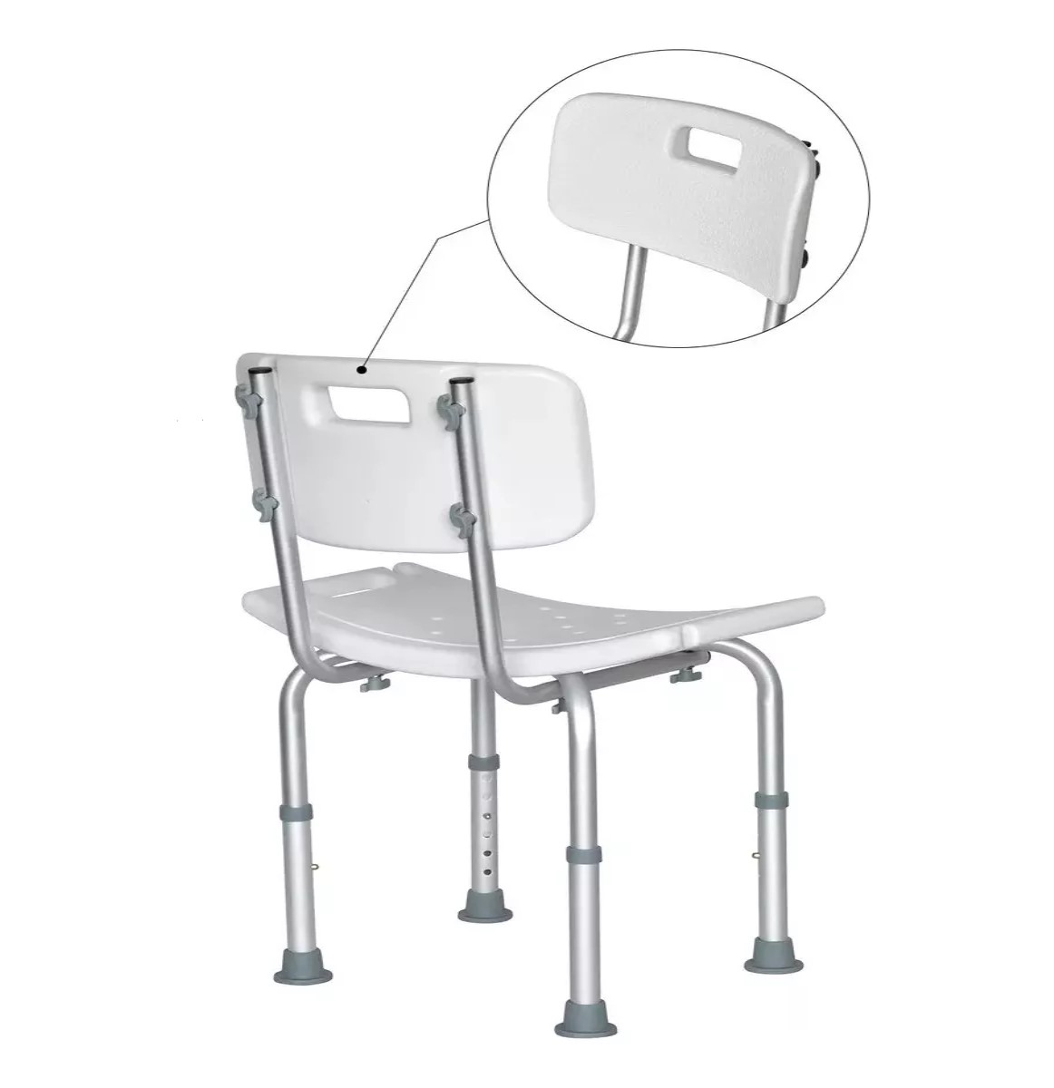 SILLA PISO DE DUCHA PARA BAÑO ALTURA AJUSTABLE PORTATIL 301A - 2