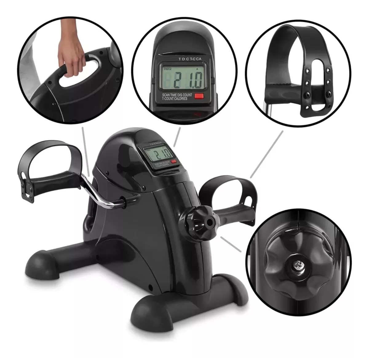 PEDALERA MINI BICICLETA CON MONITOR EJERCITADOR MANO Y PIES 905 - 4