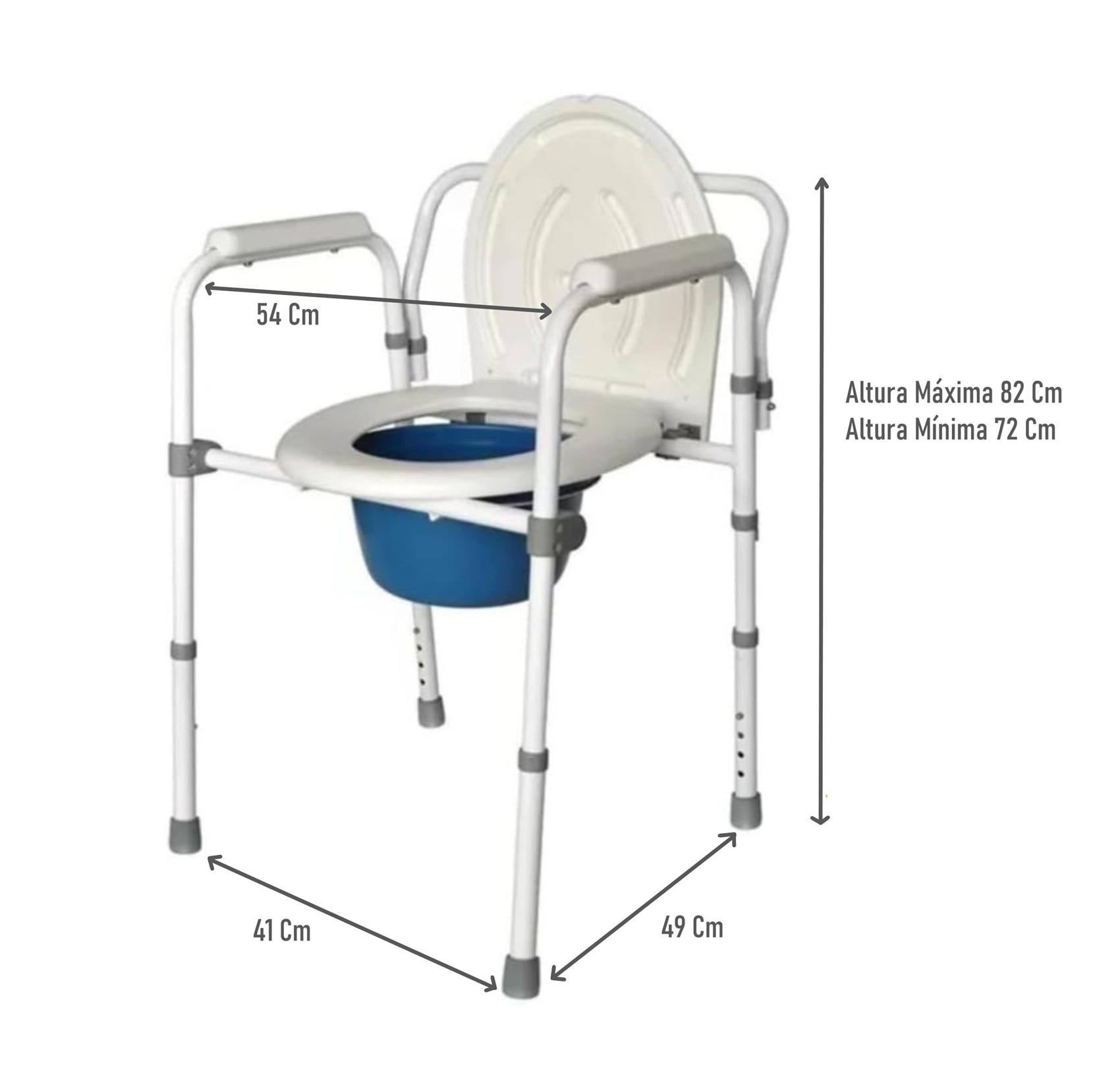 BAÑO WC PLEGABLE INODORO PORTÁTIL ALTURA REGULABLE ONEDER - 3