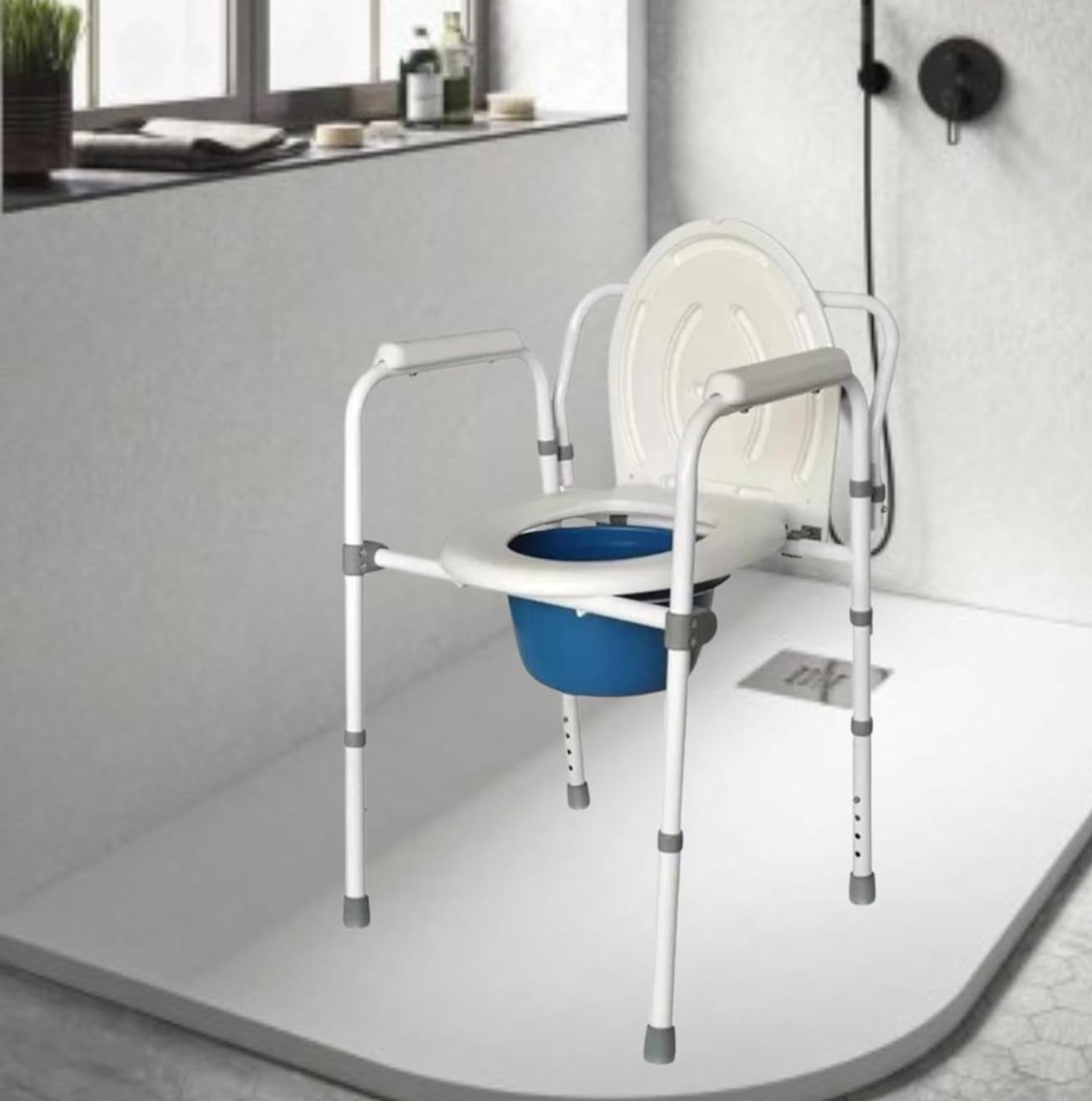 BAÑO WC PLEGABLE INODORO PORTÁTIL ALTURA REGULABLE ONEDER - 5