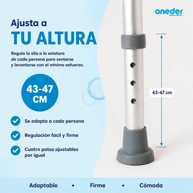 PISO O BANCA DE DUCHA PLEGABLE CON ALTURA REGULABLE - 10