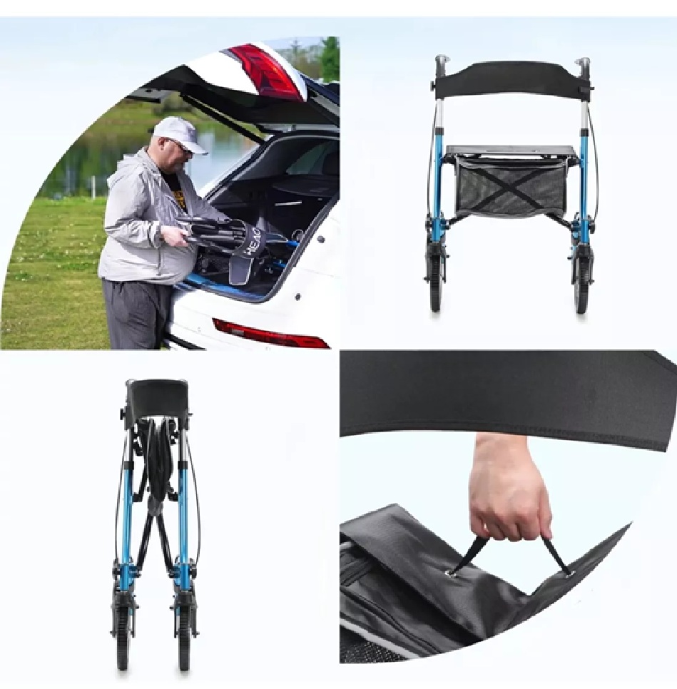 ANDADOR 1006F ORTOPÉDICO ALUMINIO 4 RUEDAS AMORTIGUACION PLEGABLE - 5