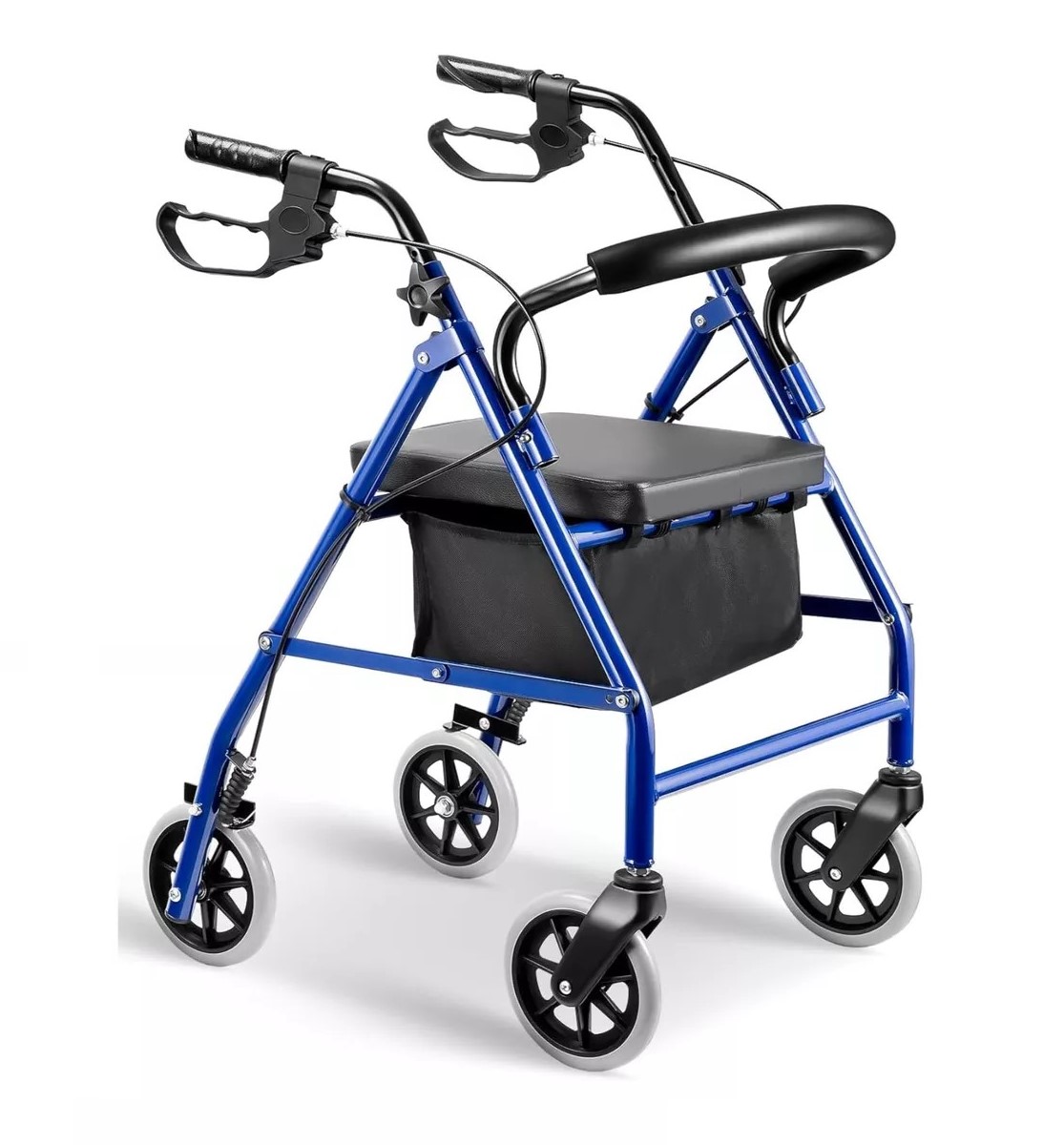 ANDADOR 3003C 4 RUEDAS PLEGABLE CON ASIENTO FRENOS Y BOLSO - 1