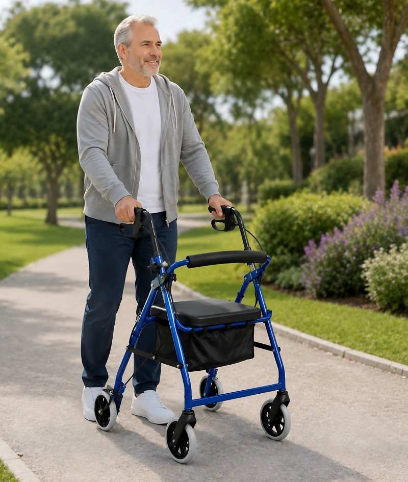 ANDADOR 3004B-1 ORTOPEDIA BURRITO CON ASIENTO Y BOLSO 4 RUEDAS - 9