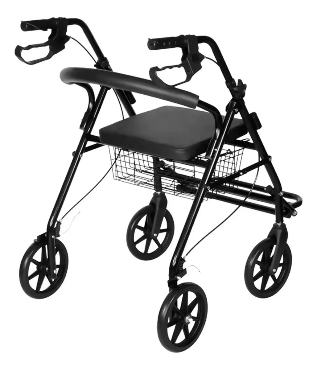 ANDADOR 3002B BURRITO PLEGABLE 4 RUEDAS CON CANASTO Y REPOSAPIES - 1
