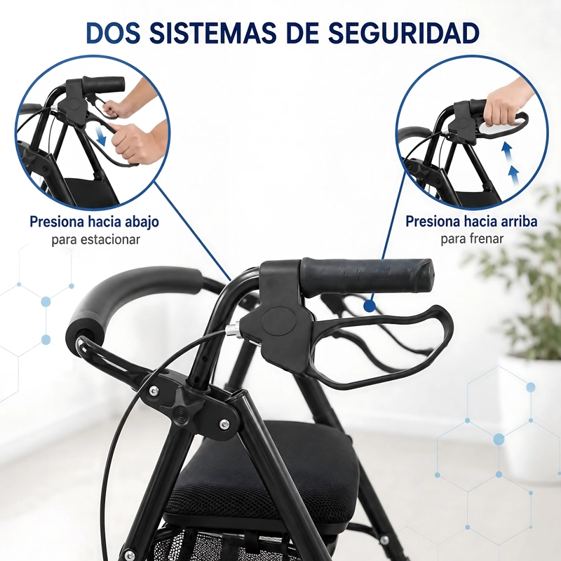 ANDADOR 1004D 4 RUEDAS CON ASIENTO Y CANASTO ALUMINIO LIVIANO - 4
