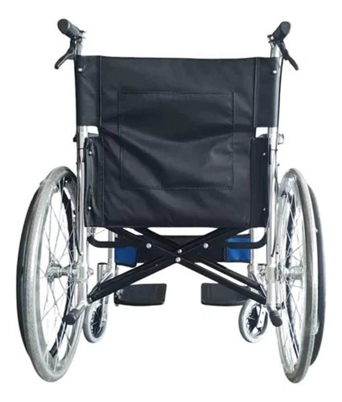 SILLA DE RUEDAS PLEAGABLE DOBLE FRENO Y CINTURÓN - CROMADA ONEDER - 3