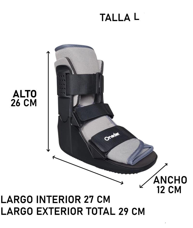 BOTA INMOVILIZADORA ORTOPEDICA CORTA LIVIANA TALLA L - 6