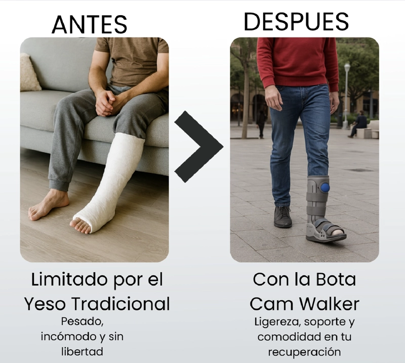 BOTA INMOVILIZADORA ORTOPEDICA LARGA VALVULA DE AIRE TALLA L - 6