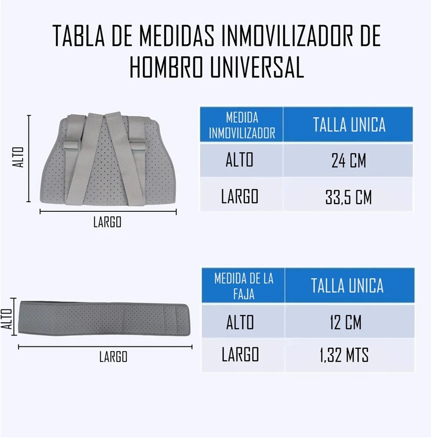 CABESTRILLO INMOVILIZADOR DE HOMBRO AJUSTABLE TALLA UNICA - 3