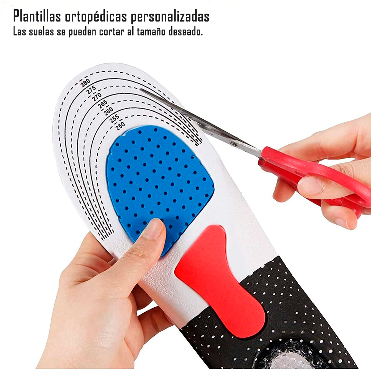 PLANTILLAS ORTOPÉDICAS AJUSTABLES DEPORTIVA FASCITIS TALLA 40 46 - 2