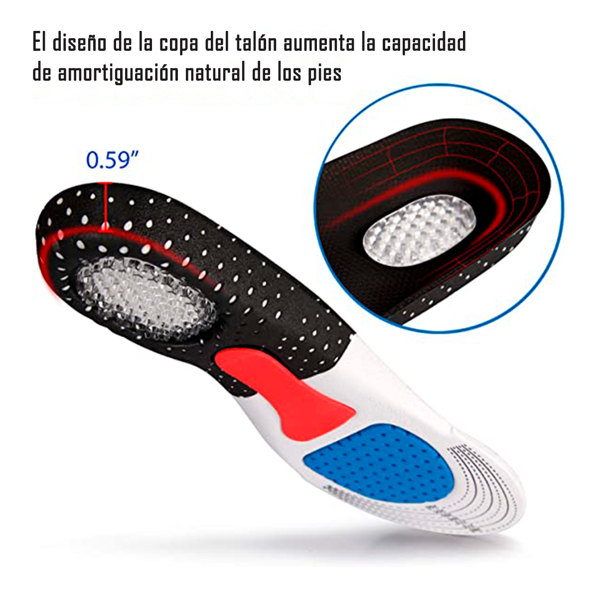 PLANTILLAS ORTOPÉDICAS AJUSTABLES DEPORTIVA FASCITIS TALLA 40 46 - 4