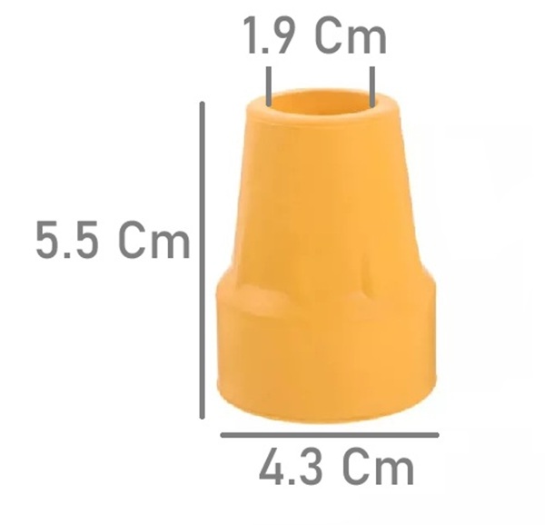 REGATON BASE DE GOMA PARA BASTON MULETA PACK 2 UNID 19 MM - 2