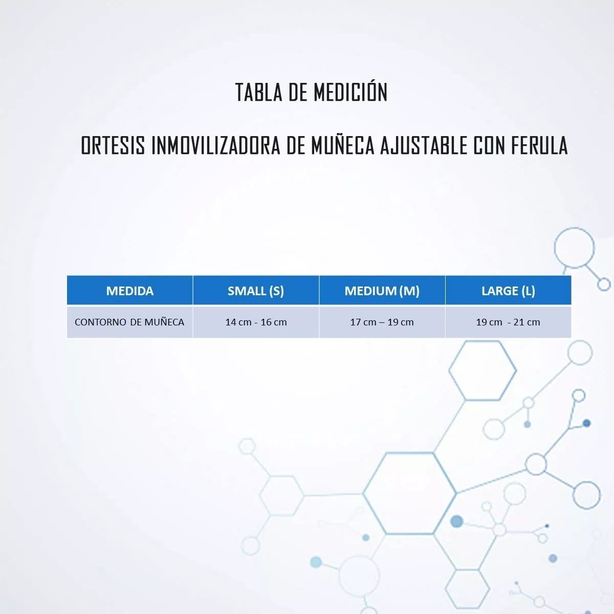 ORTESIS O MUÑEQUERA INMOVILIZADOR TÚNEL CARPIANO TALLA L IZQUIERDA - 2