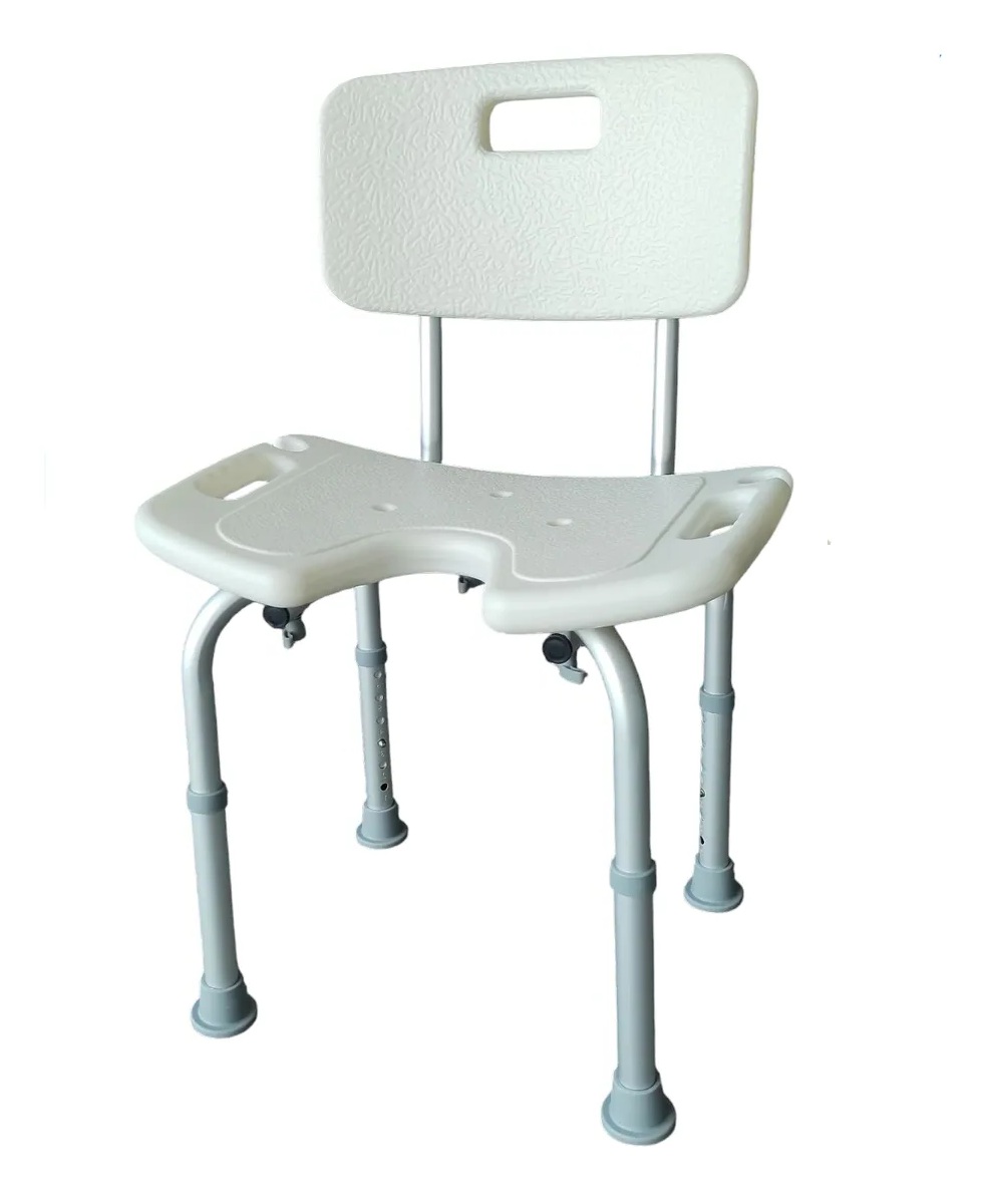 SILLA DE DUCHA CON REBAJE RESPALDO ALTURA AJUSTABLE ALUMINIO ONEDER - 1