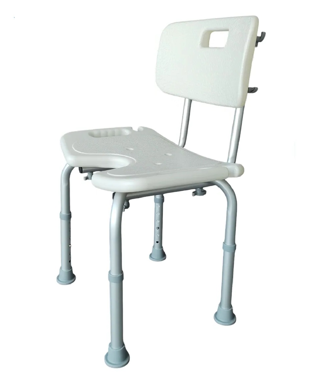 SILLA DE DUCHA CON REBAJE RESPALDO ALTURA AJUSTABLE ALUMINIO ONEDER - 3