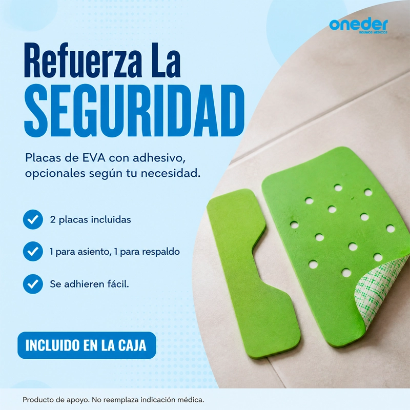 SILLA DE DUCHA PARA BAÑO ALTURA AJUSTABLE ALUMINIO ONEDER - 9