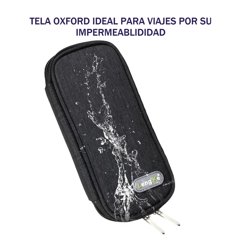 BOLSO ESTUCHE COOLER PORTA INSULINA PARA VIAJE REFRIGERANTE NEGRO - 3