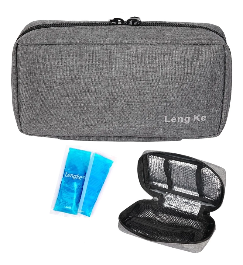 ENFRIADOR SPORT ESTUCHE DE VIAJE BOLSO COOLER MEDICAMENTOS ONEDER GRIS - 4