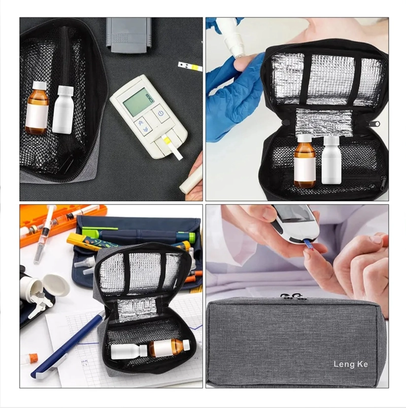 ENFRIADOR SPORT ESTUCHE DE VIAJE BOLSO COOLER MEDICAMENTOS ONEDER GRIS - 5