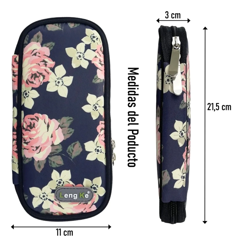 BOLSO ESTUCHE PORTATIL DE VIAJE INSULINA COOLER REFRIGERANTE ONEDER FLORES ROJAS - 2