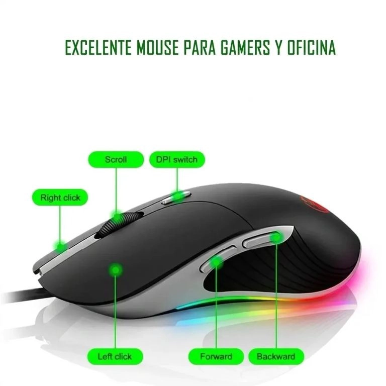 MOUSE IMICE GAMER X6 6400 DPI RETROILUMINADO - 3