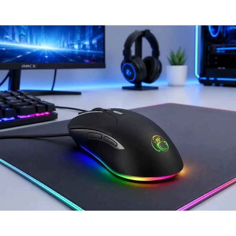 KIT GAMER IMICE TECLADO AK-600 + MOUSE X6 6400 DPI TECLADO NEGRO - 5