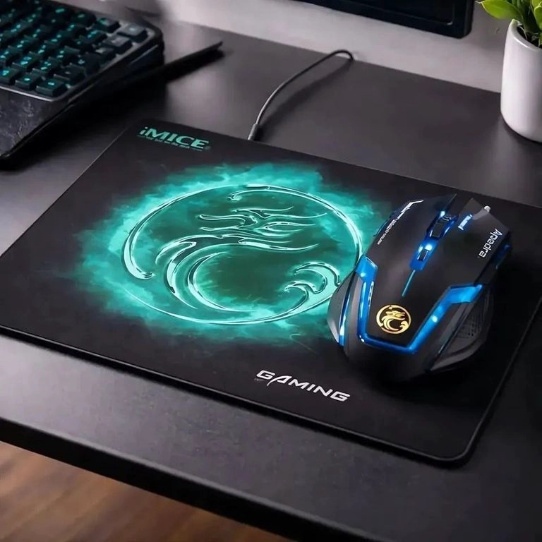 PACK MOUSE OPTICO GAMER IMICE A9 + MOUSEPAD - 4