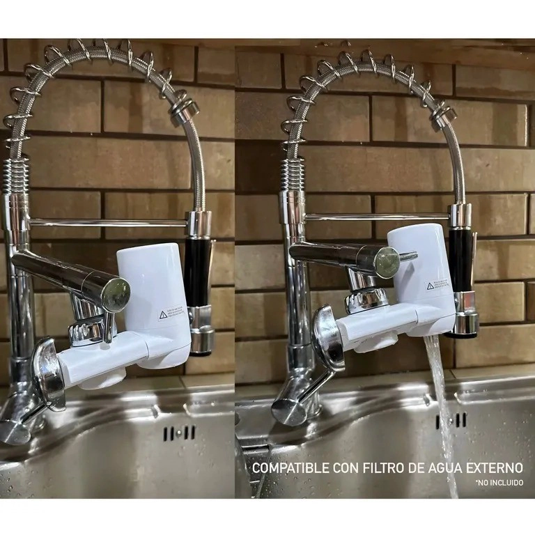 LLAVE GRIFERIA LAVAPLATOS DOBLE CUELLO CISNE FLEXIBLE COCINA TAP01 PLATEADO - 7