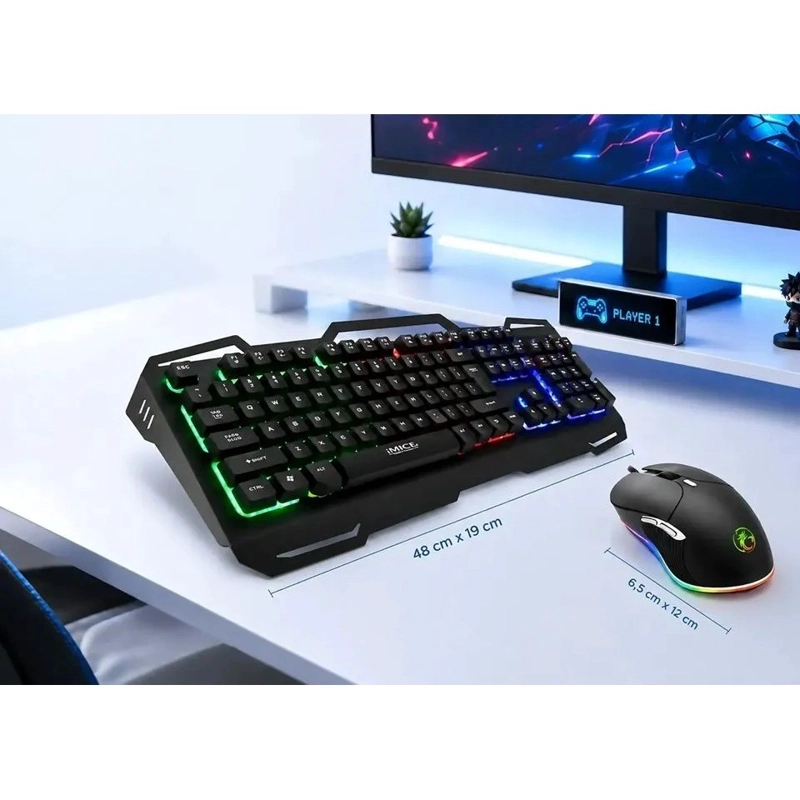 KIT GAMER IMICE TECLADO AK-400 + MOUSE IMICE X6 6400 DPI - 2