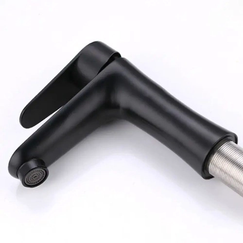 LLAVE GRIFERIA LAVAMANOS MONOMANDO PARA BAÑO NEGRO MATE FRIO CALOR TAP05 - 3