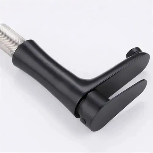 LLAVE GRIFERIA LAVAMANOS MONOMANDO PARA BAÑO NEGRO MATE FRIO CALOR TAP05 - 4