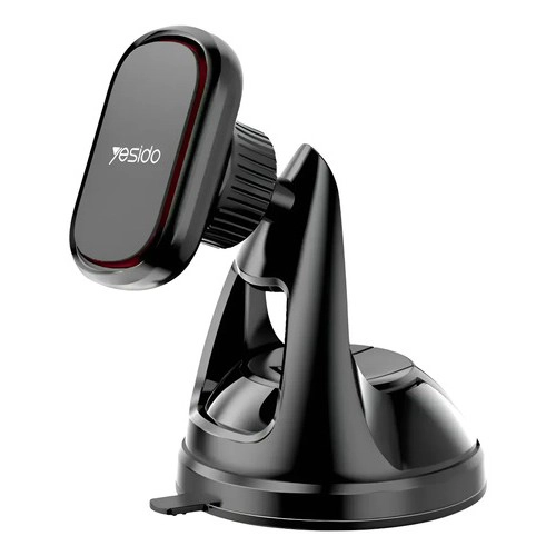SOPORTE CELULAR AUTO MAGNETICO YESIDO C72 CON VENTOSA ROTACION 360 NEGRO - 1