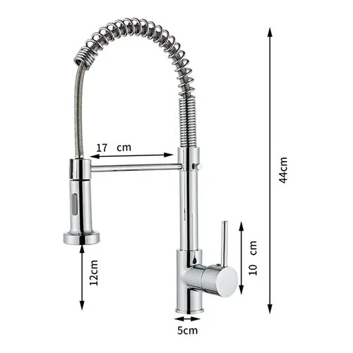 LLAVE GRIFERIA LAVAPLATOS CUELLO CISNE FLEXIBLE CON ROCIADOR PLATEADO TAP03 - 7