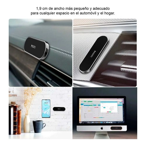 SOPORTE CELULAR MAGNETICO PARA AUTO YESIDO C83 IMAN N50 NEGRO - 4