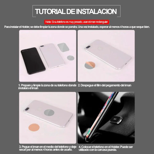SOPORTE CELULAR MAGNETICO PARA AUTO YESIDO C55 PREMIUM PLATEADO - 4