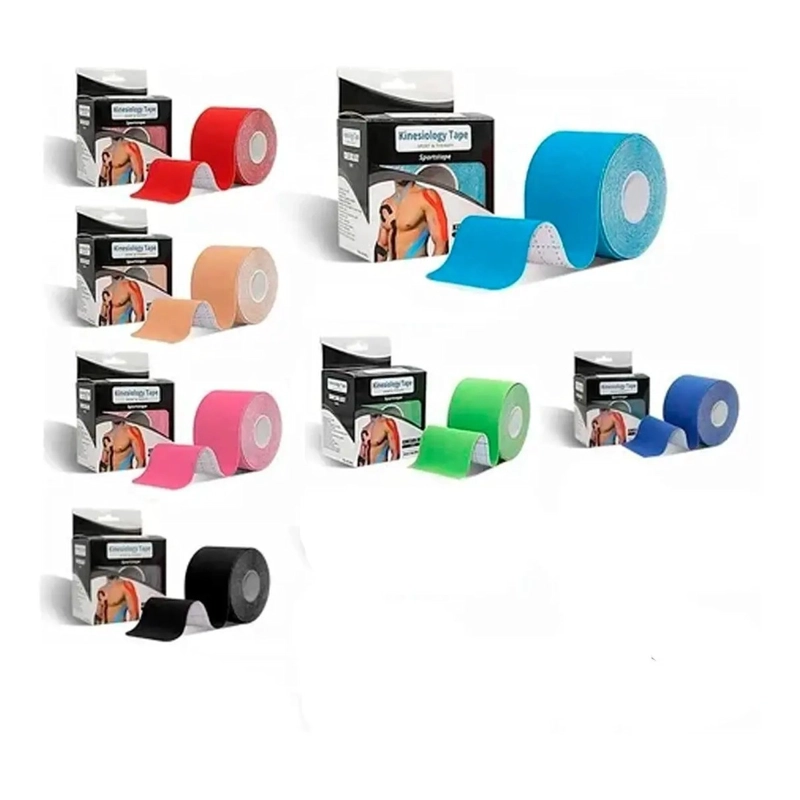 VENDA KINESIOLOGICA DE 5 CM X 5 MTS CINTA TAPE NEUROMUSCULAR ROJO - 4