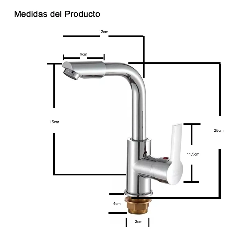 LLAVE GRIFERIA LAVAPLATOS MONOMANDO ALARGADO PLATEADO COCINA TAP07 - 2