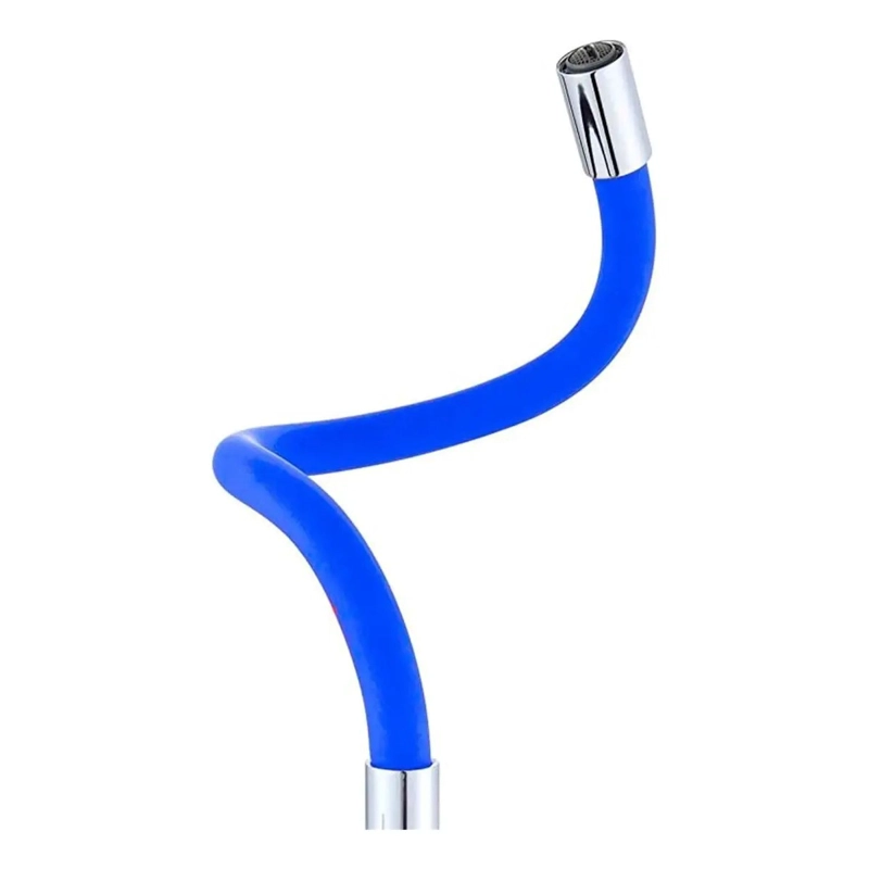 GRIFERIA DE COCINA MONOCOMANDO AZUL FLEXIBLE CON CUELLO DE CISNE - 3