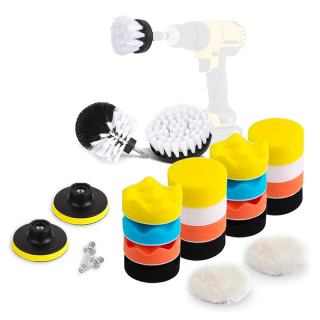 KIT 23 PIEZAS PULIDO PULIR ESPONJA LIMPIEZA TAPIZ AUTO - 1