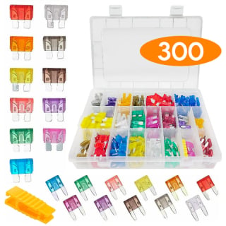 KIT 300 FUSIBLES ELÉCTRICOS 12V AUTOS MOTOS + PINZA - 1