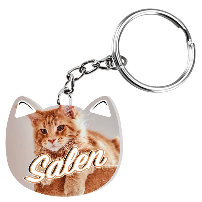 PACK 50 LLAVEROS ACRILICOS GATO SUBLIMACIÓN CON ARGOLLA - 2