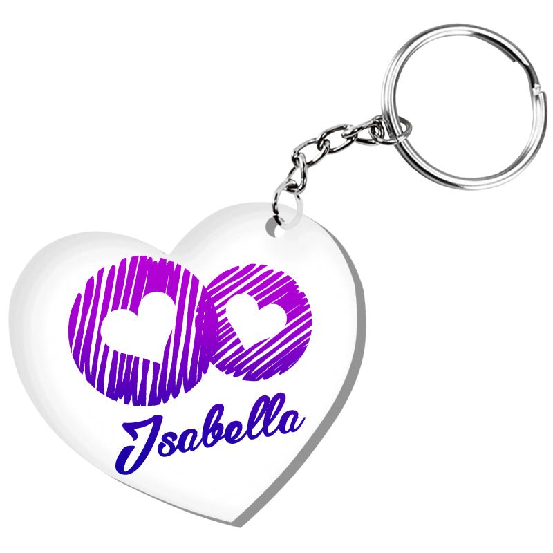 50 LLAVEROS ACRÍLICOS CORAZÓN TRANSPARENTE PUBLICITARIO - 1