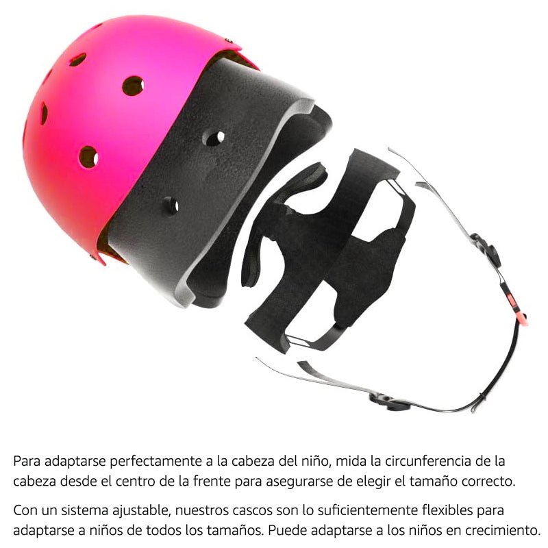 SET DE PROTECCIÓN NIÑA ROSADO CASCO RODILLERA CODERA MUÑEQUERA - 5