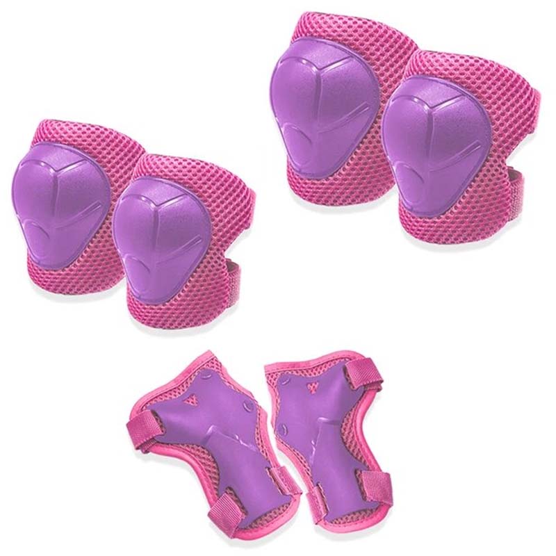 SET DE PROTECCIÓN NIÑA ROSADO CASCO RODILLERA CODERA MUÑEQUERA - 6