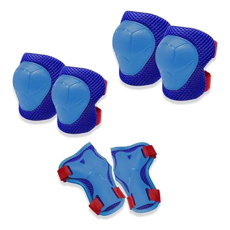 SET DE PROTECCION NIÑO AZUL CASCO RODILLERA CODERA MUÑEQUERA - 5