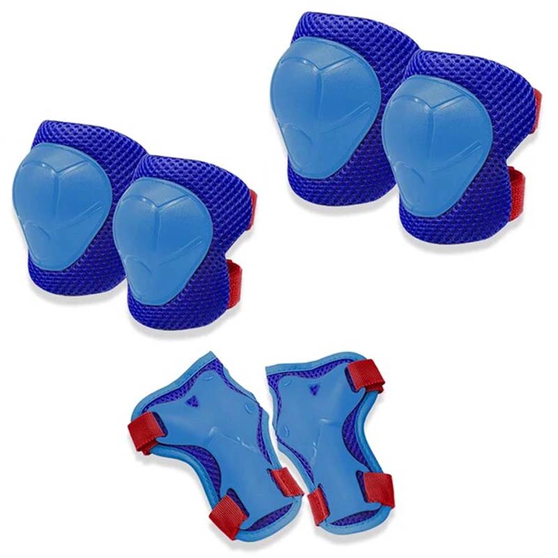 SET DE PROTECCION NIÑO AZUL CASCO RODILLERA CODERA MUÑEQUERA - 6
